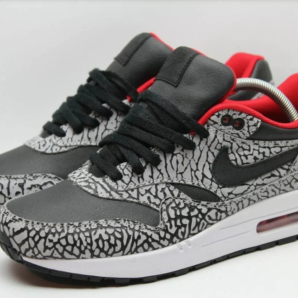 🔥RARE! AIR MAX 1 CEMENT🔥NIKE ID 2013 Sz 9 'ATMOS